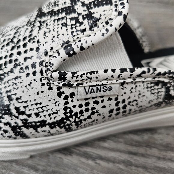 Vans Mule Sf Snake Marshmallow Slip-On Ultracush Black And White Sneaker Shoe - Picture 5 of 11
